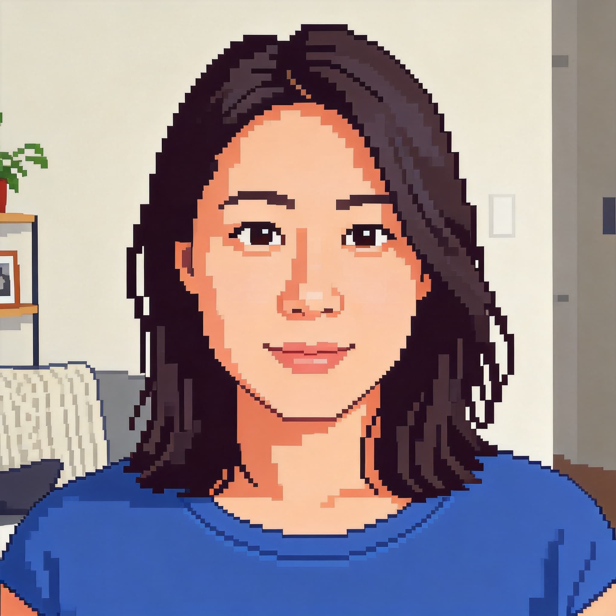 Lav billeder om til pixelkunst · Genereret eksempel